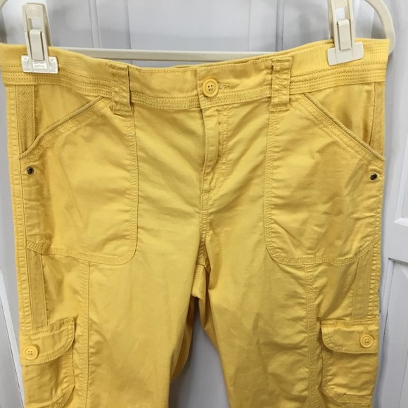 Style & Co Yellow Cargo Style Capris - Picture 7 of 15